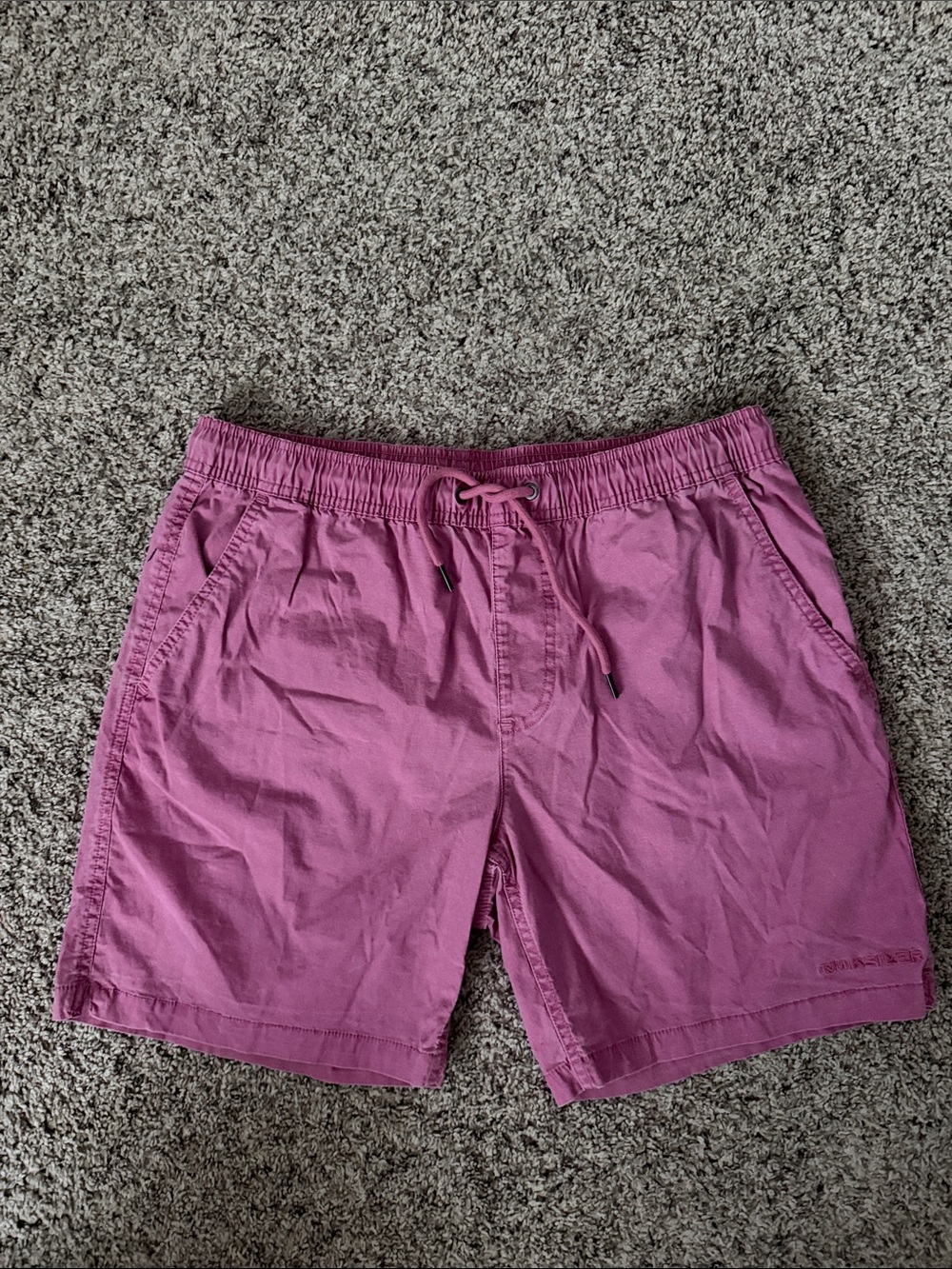 Quiksilver Men's Magenta Drawstring Hybrid Shorts